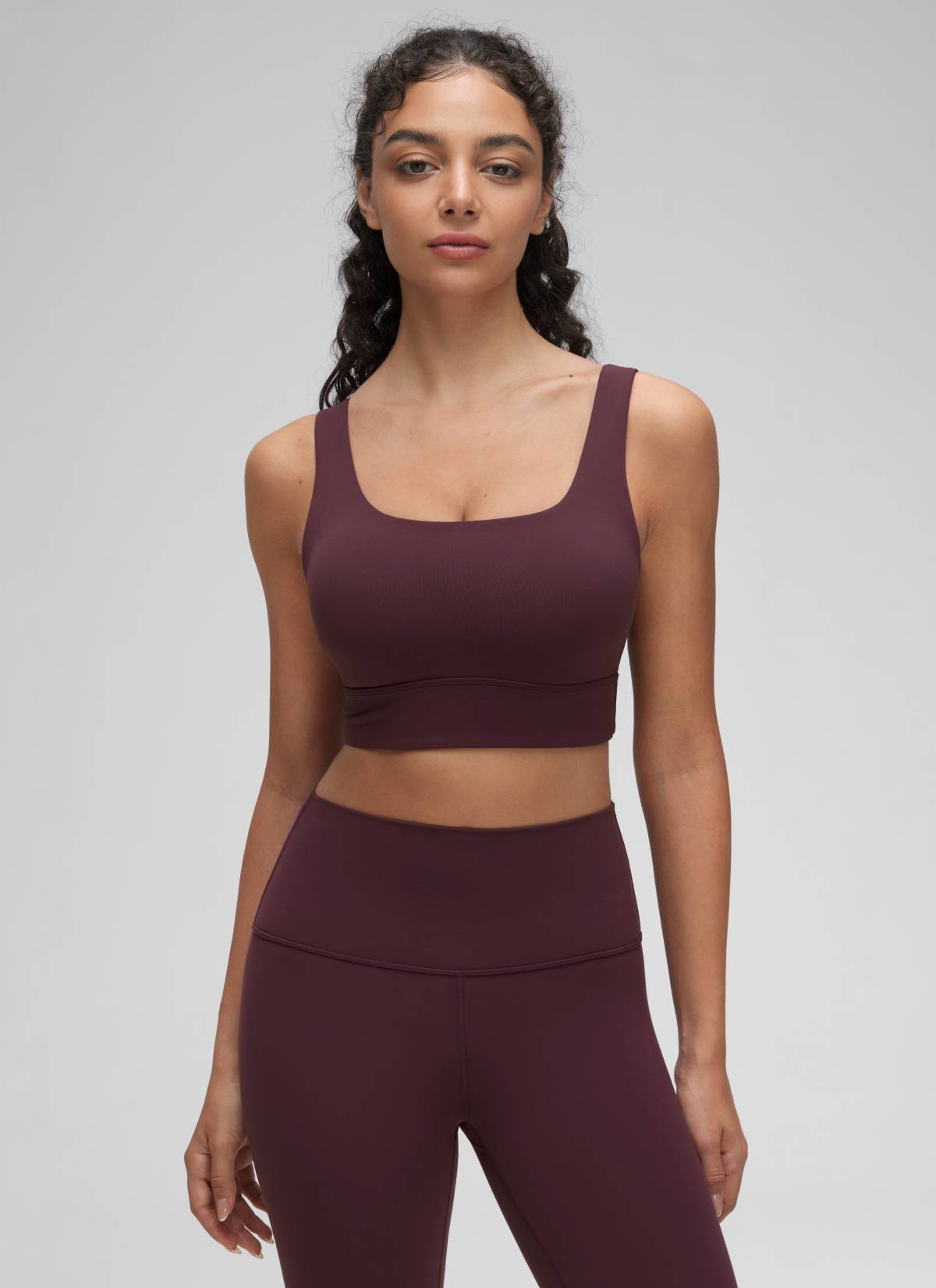 CRZ YOGA  Butterluxe Sujetador Deportivo Espalda en U Ciruela madura