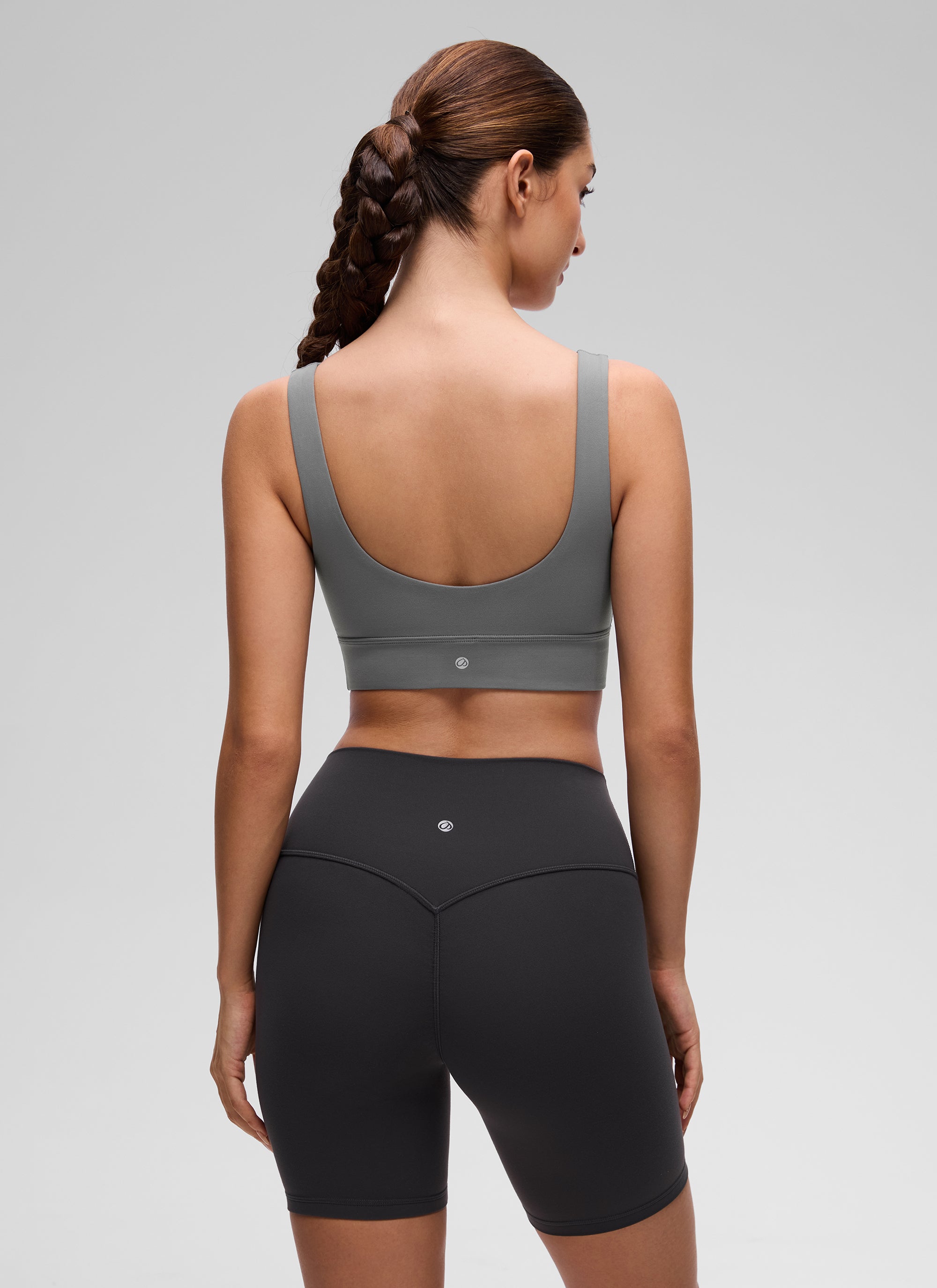 CRZ YOGA  Butterluxe Sujetador Deportivo Espalda en U Gris ceniza