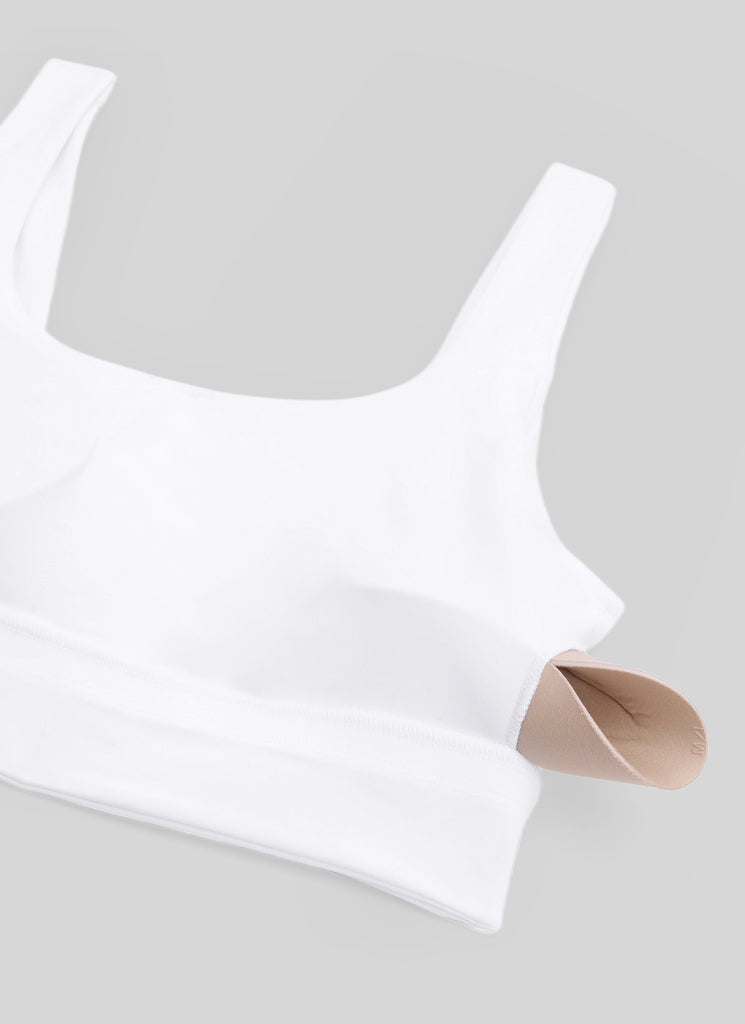 CRZ YOGA  Butterluxe Sujetador Deportivo Espalda en U blanco