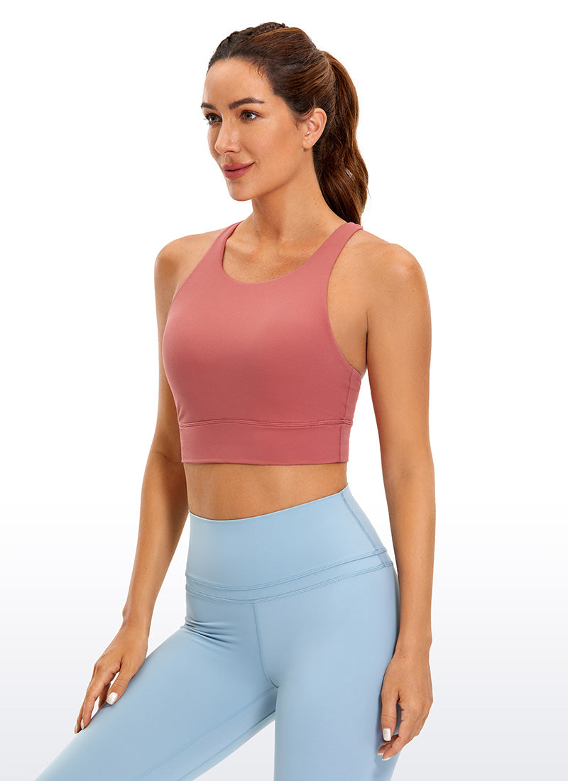 CRZ YOGA Sujetador de Entrenamiento con Espalda con Tiras para Mujer Gavanza