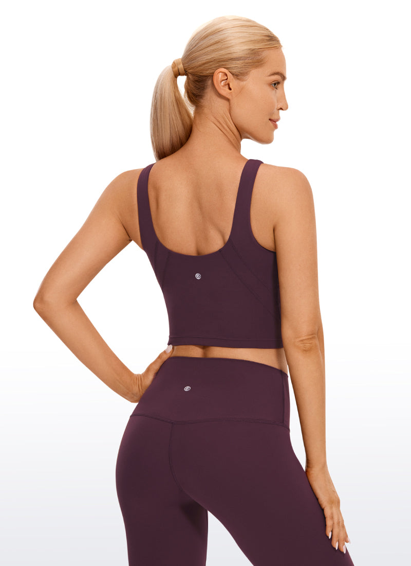 CRZ YOGA Butterluxe Sujetador de Cuello Alto y Espalda en U para Mujer Deep Purple