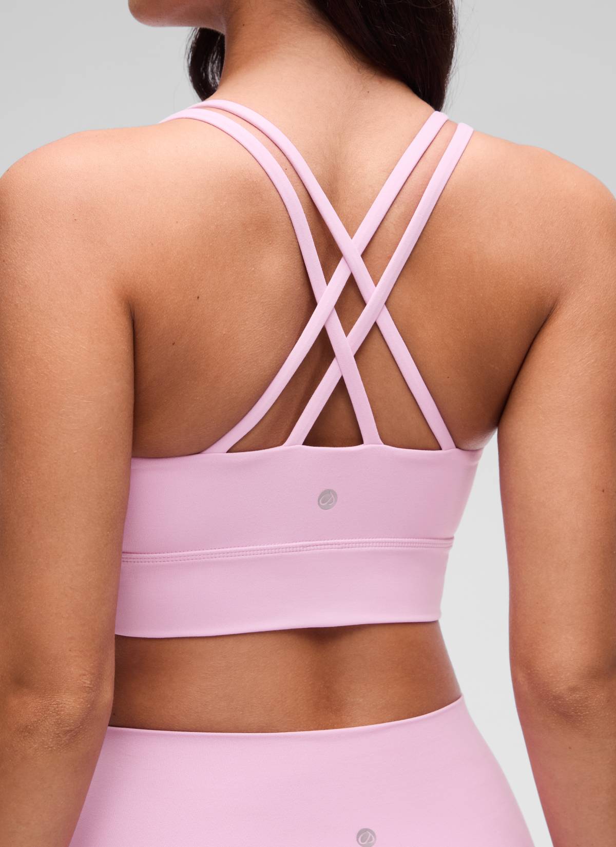 CRZ YOGA Butterluxe Sujetador de Copa Moldeada Entrecruzada para Mujer Vita Rosa
