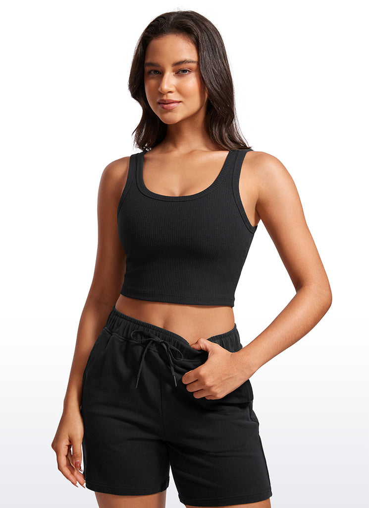 CRZ YOGA Sujetador Deportivo con Escote en U y Línea Larga para Mujer blanco