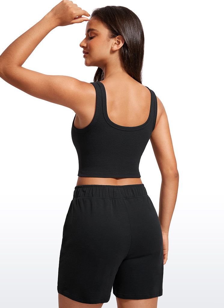 CRZ YOGA Sujetador Deportivo con Escote en U y Línea Larga para Mujer blanco