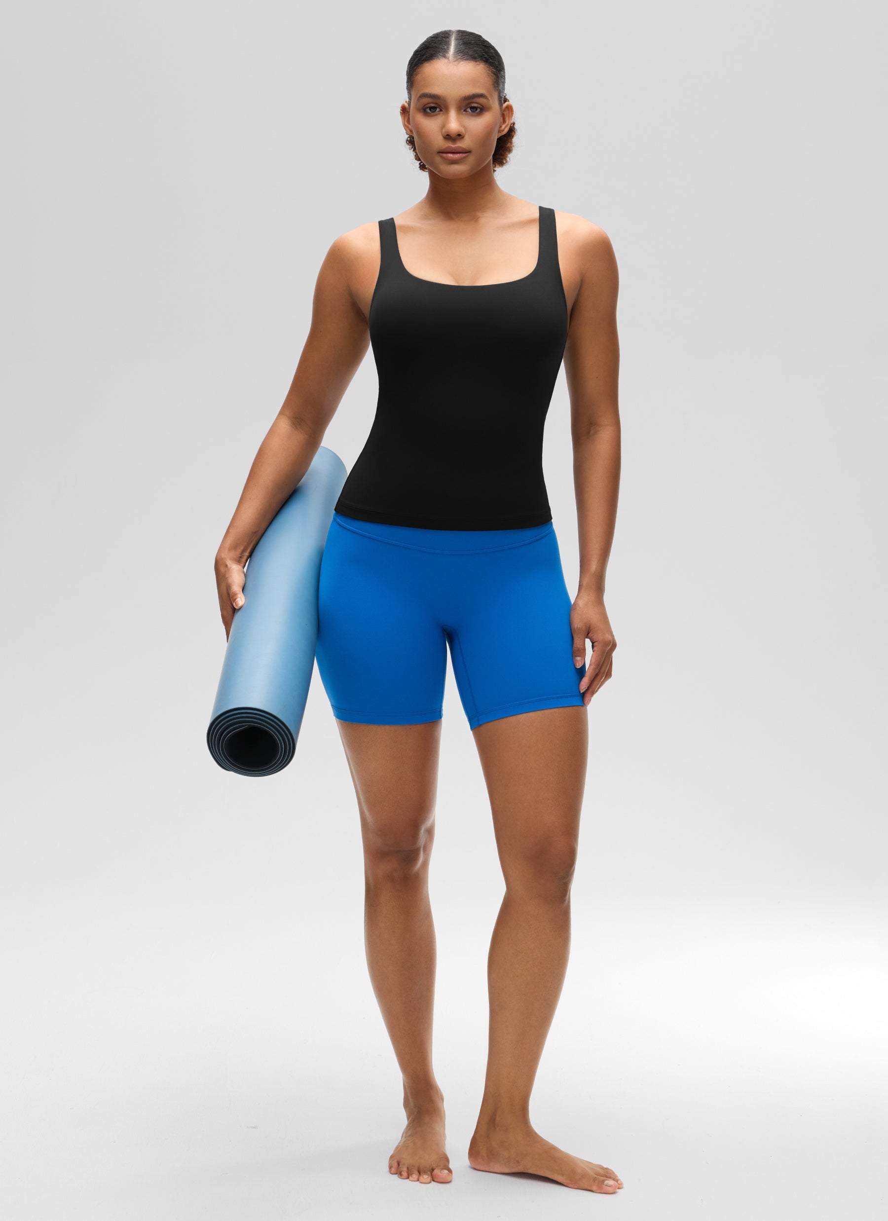 CRZ YOGA Butterluxe Camiseta sin Mangas con Cuello en U para Mujer Negro