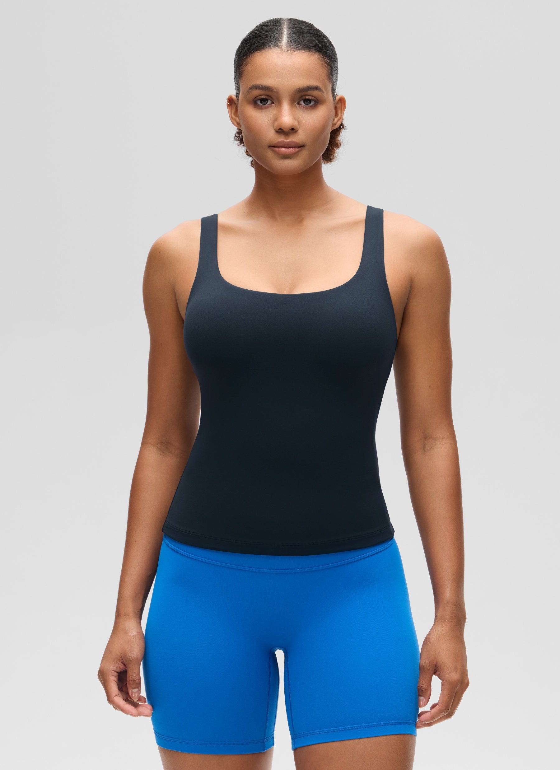 CRZ YOGA Butterluxe Camiseta sin Mangas con Cuello en U para Mujer True Navy