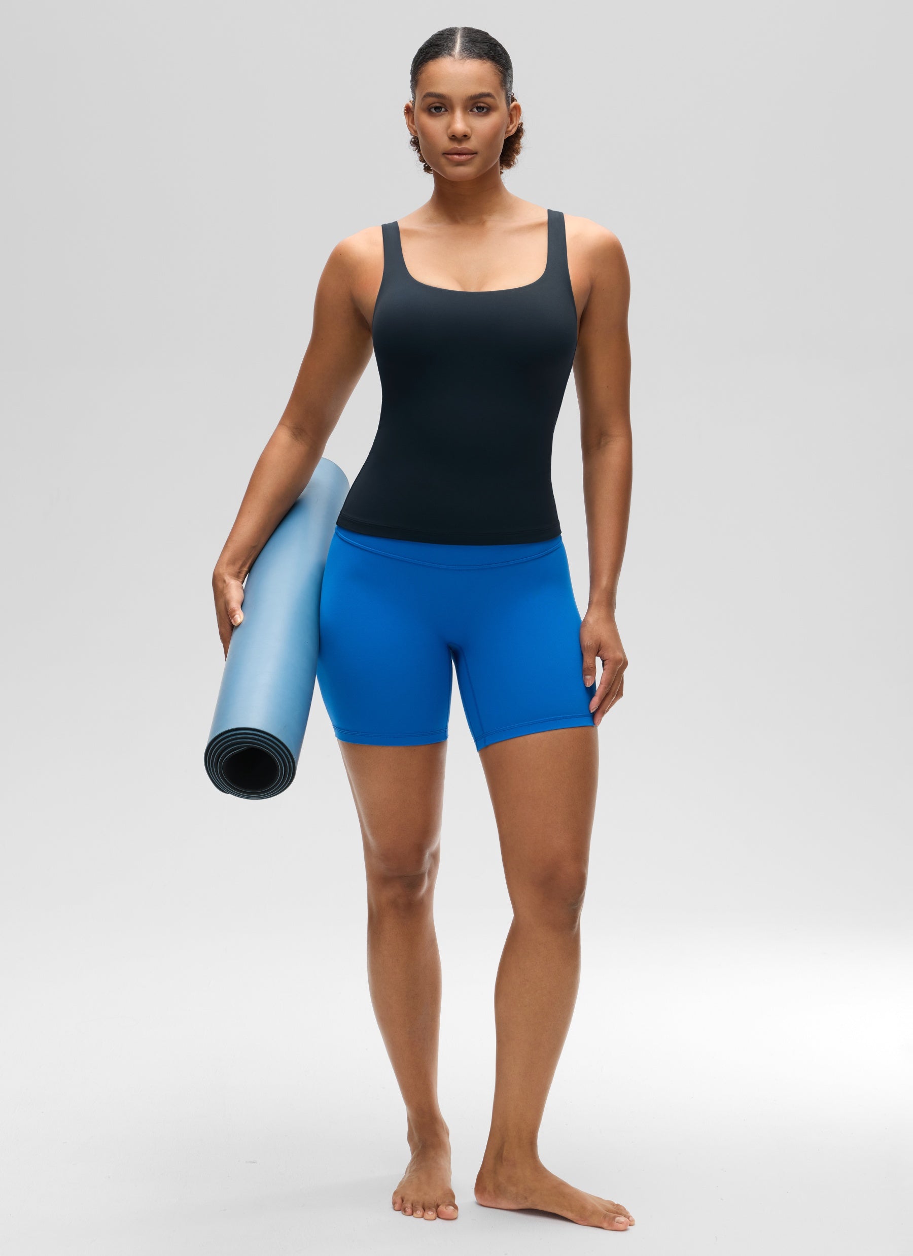 CRZ YOGA Butterluxe Camiseta sin Mangas con Cuello en U para Mujer True Navy