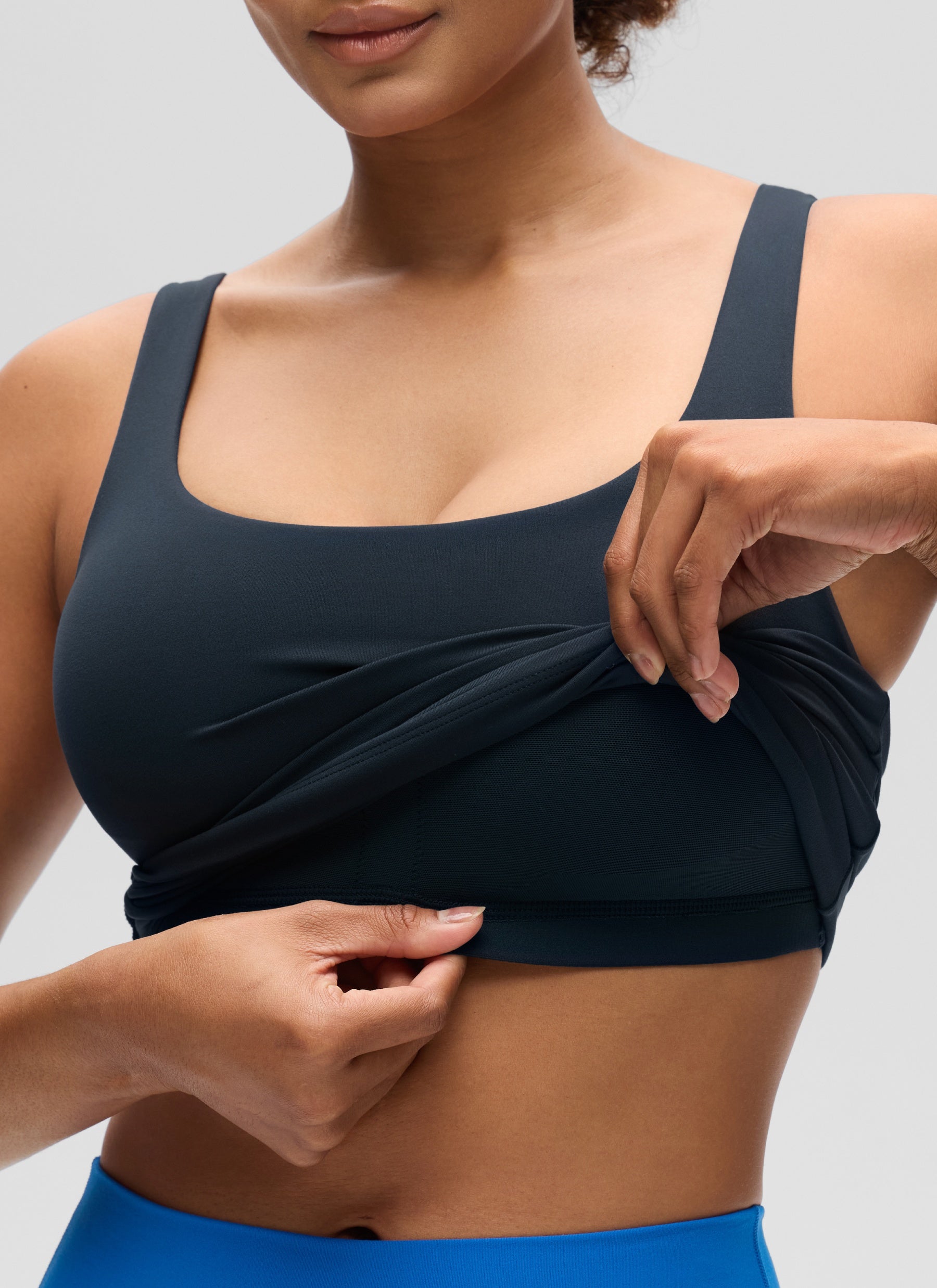 CRZ YOGA Butterluxe Camiseta sin Mangas con Cuello en U para Mujer True Navy
