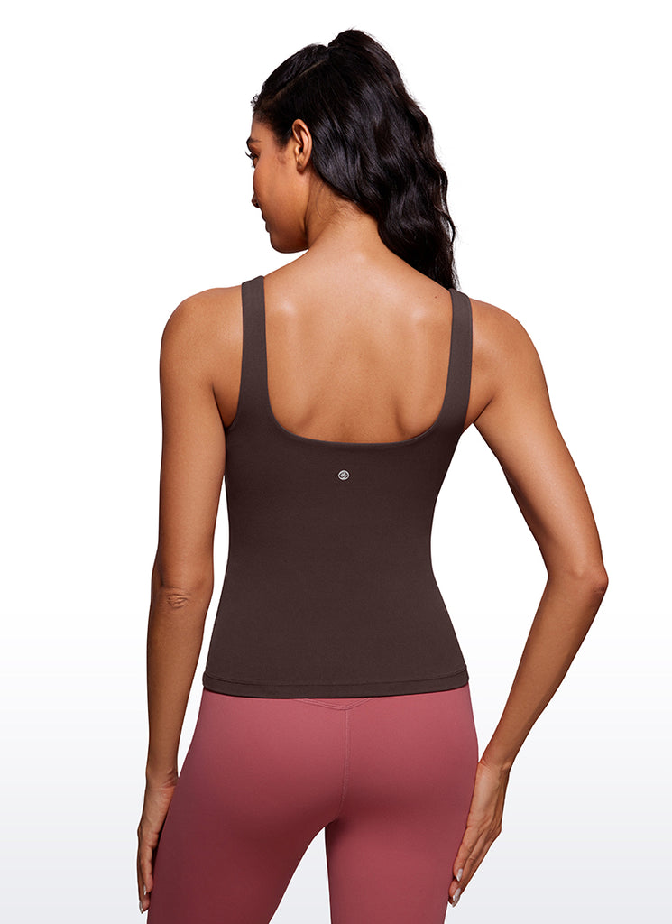 CRZ YOGA Butterluxe Camiseta sin Mangas con Cuello en U para Mujer blanco