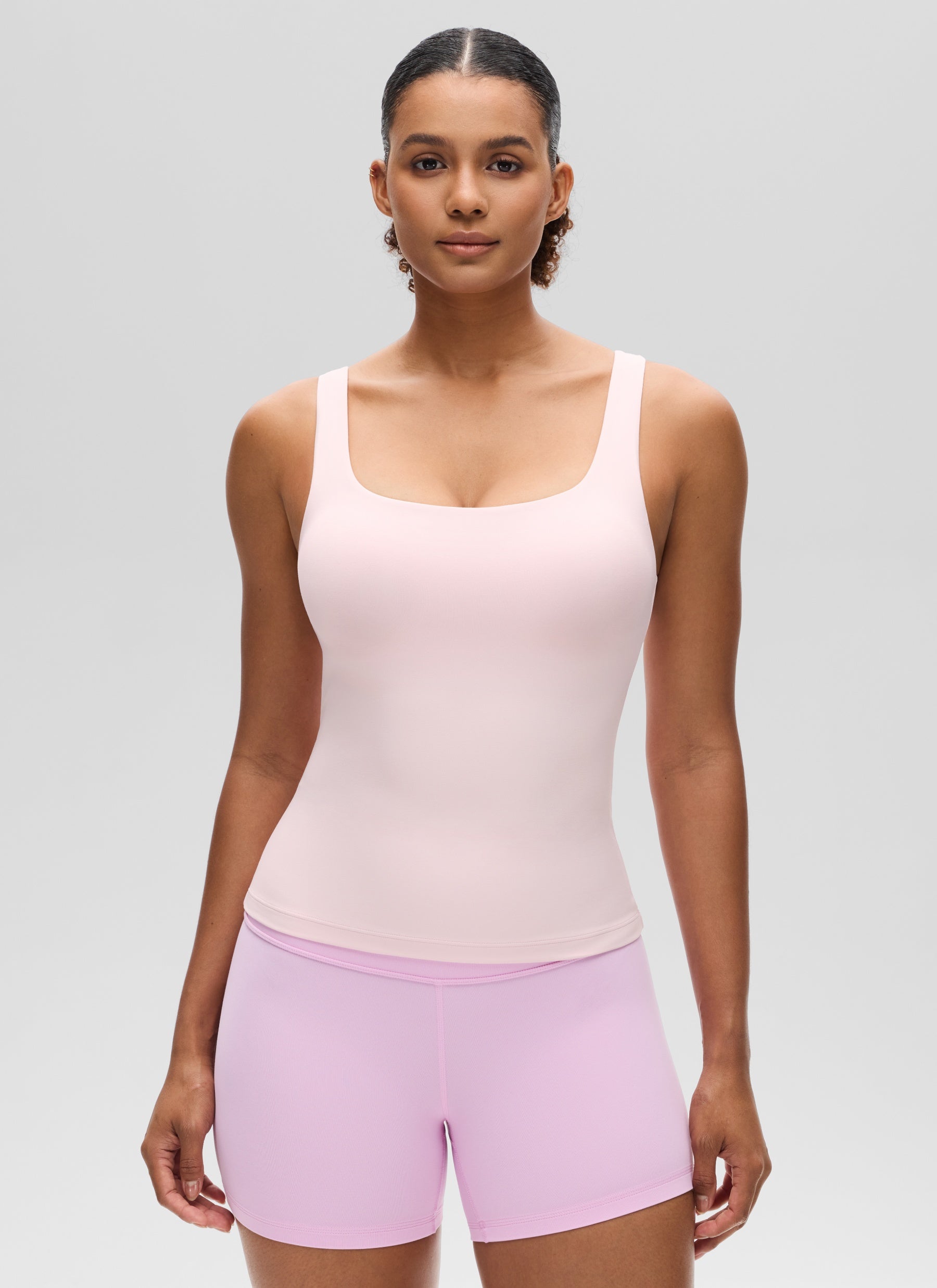 CRZ YOGA Butterluxe Camiseta sin Mangas con Cuello en U para Mujer Rosa Fresa