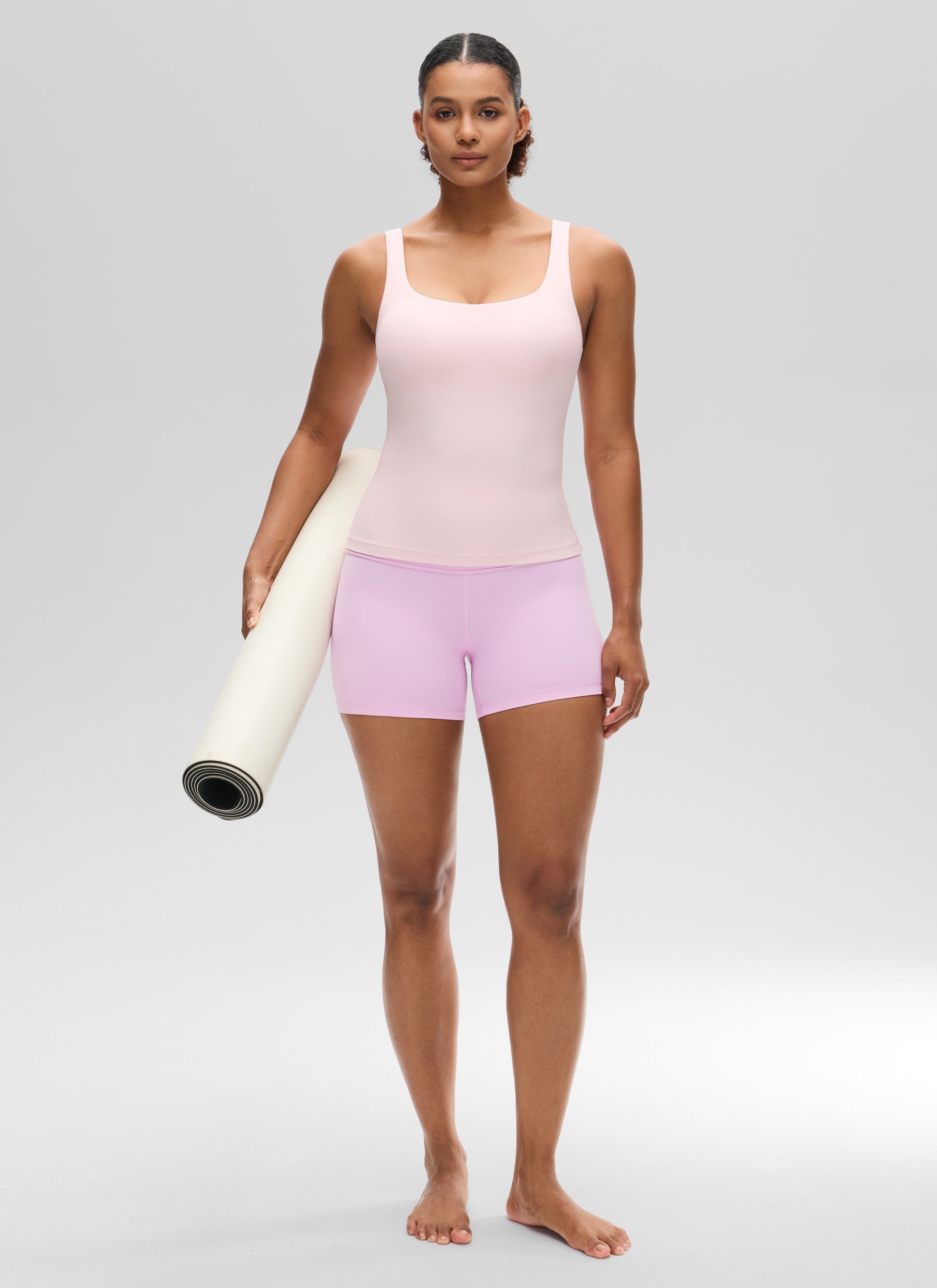 CRZ YOGA Butterluxe Camiseta sin Mangas con Cuello en U para Mujer Rosa Fresa