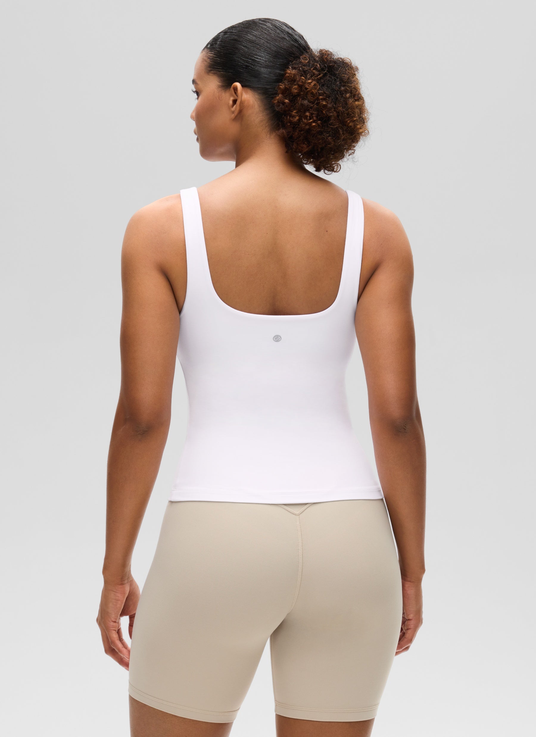 CRZ YOGA Butterluxe Camiseta sin Mangas con Cuello en U para Mujer blanco