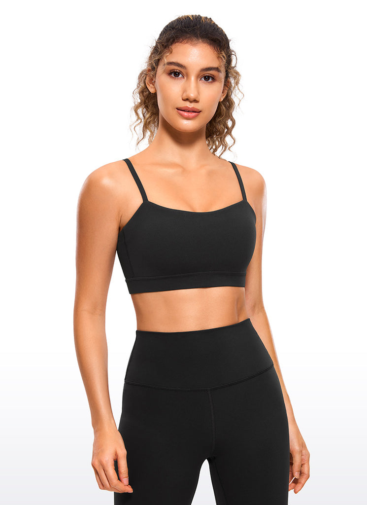 CRZ YOGA Butterluxe Sujetador Deportivo con Tirantes para Mujer Negro
