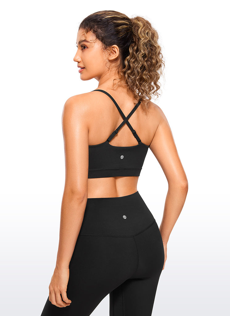 CRZ YOGA Butterluxe Sujetador Deportivo con Tirantes para Mujer Negro