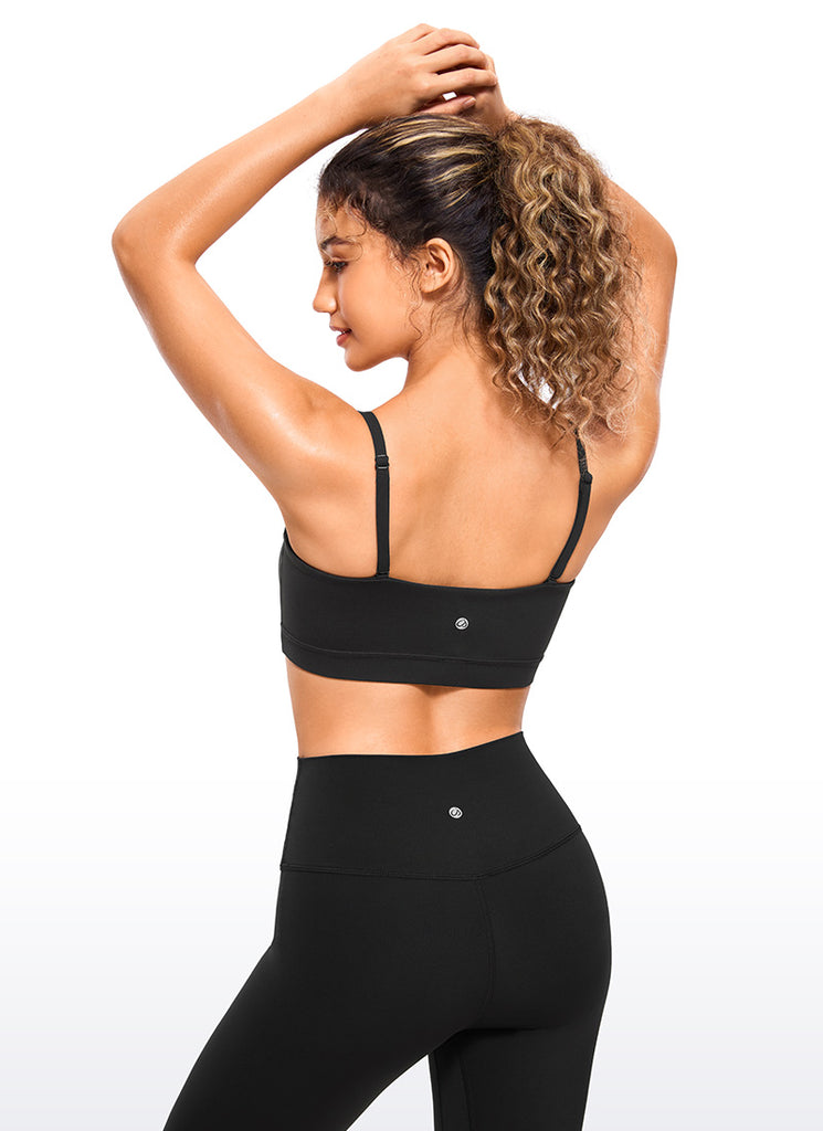 CRZ YOGA Butterluxe Sujetador Deportivo con Tirantes para Mujer Negro