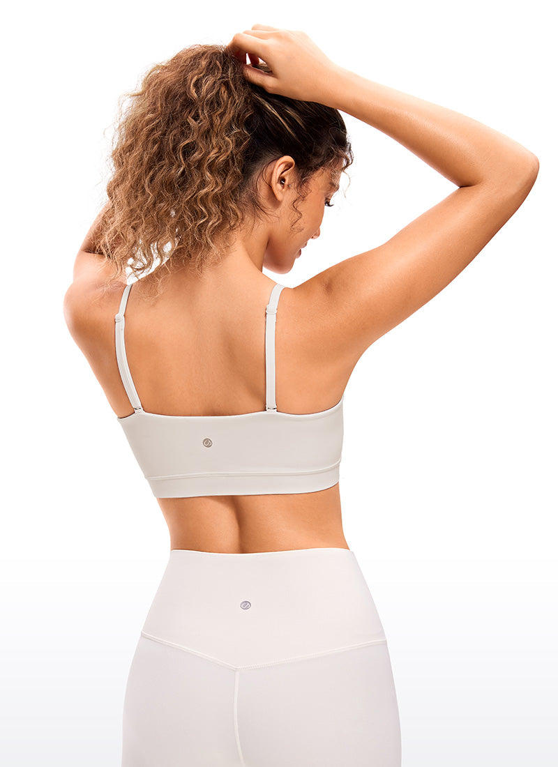CRZ YOGA Butterluxe Sujetador Deportivo con Tirantes para Mujer Albaricoque blanco