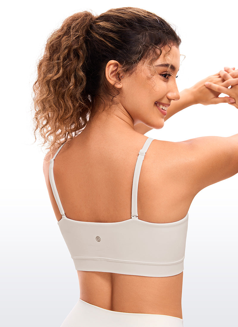 CRZ YOGA Butterluxe Sujetador Deportivo con Tirantes para Mujer Albaricoque blanco