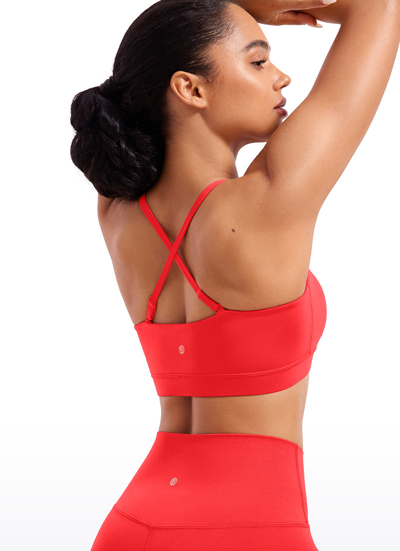 Butterluxe Sujetador Deportivo con Tirantes Delgados Ajustables