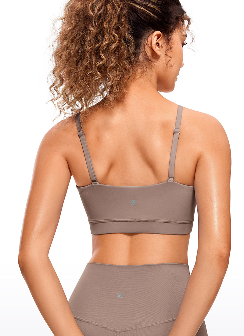CRZ YOGA Butterluxe Sujetador Deportivo con Tirantes para Mujer Marrón Morada