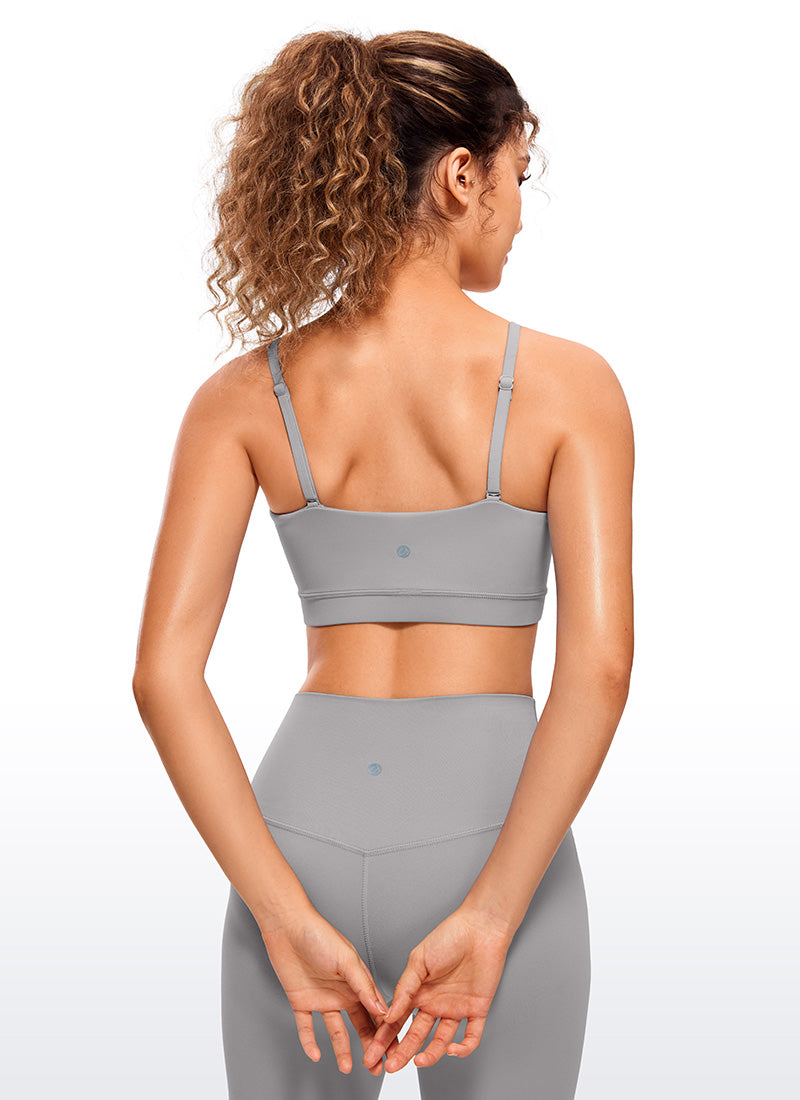 Butterluxe Sujetador Deportivo con Tirantes Delgados Ajustables