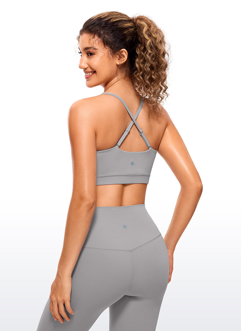 Butterluxe Sujetador Deportivo con Tirantes Delgados Ajustables