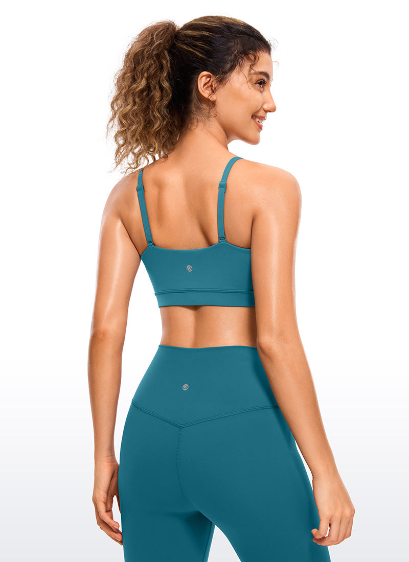 CRZ YOGA Butterluxe Sujetador Deportivo con Tirantes para Mujer Verde Boreal