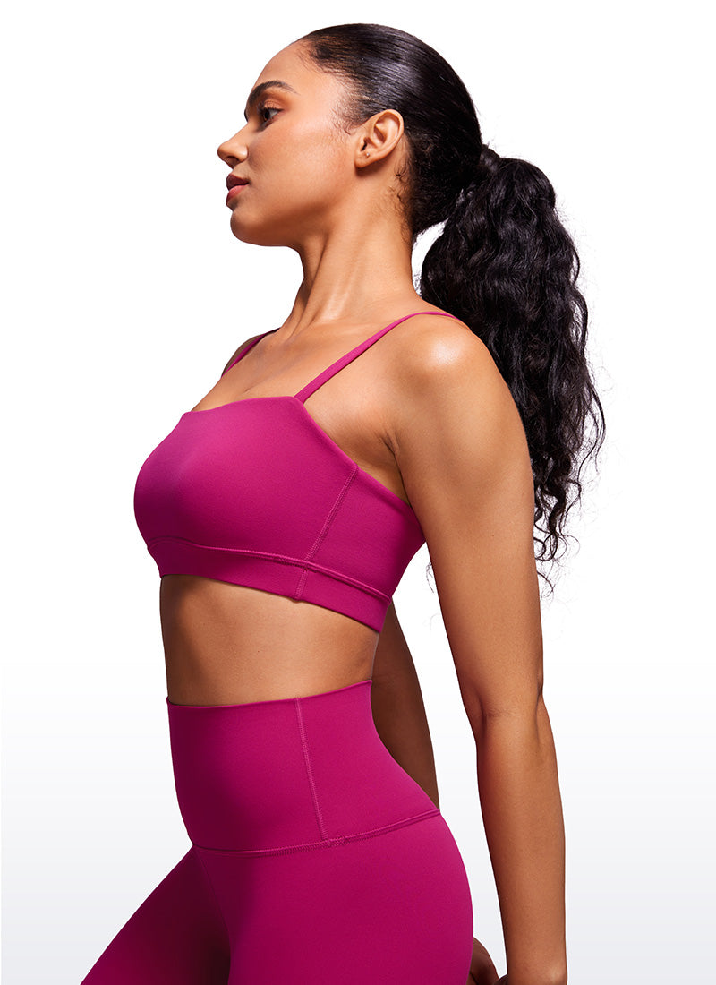 CRZ YOGA Butterluxe Sujetador Deportivo con Tirantes para Mujer Magenta Púrpura