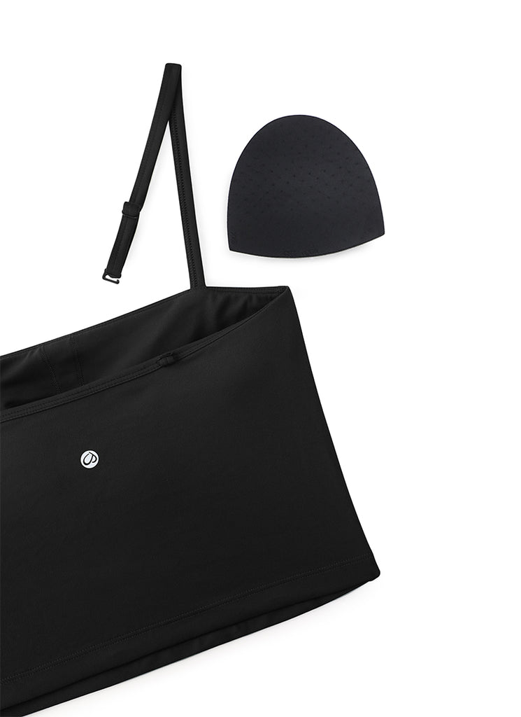 CRZ YOGA Butterluxe Sujetador Deportivo con Tirantes Finos para Mujer Negro