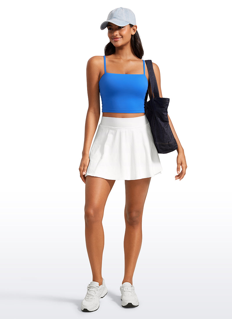 CRZ YOGA Butterluxe Sujetador Deportivo con Tirantes Finos para Mujer Azul Destello