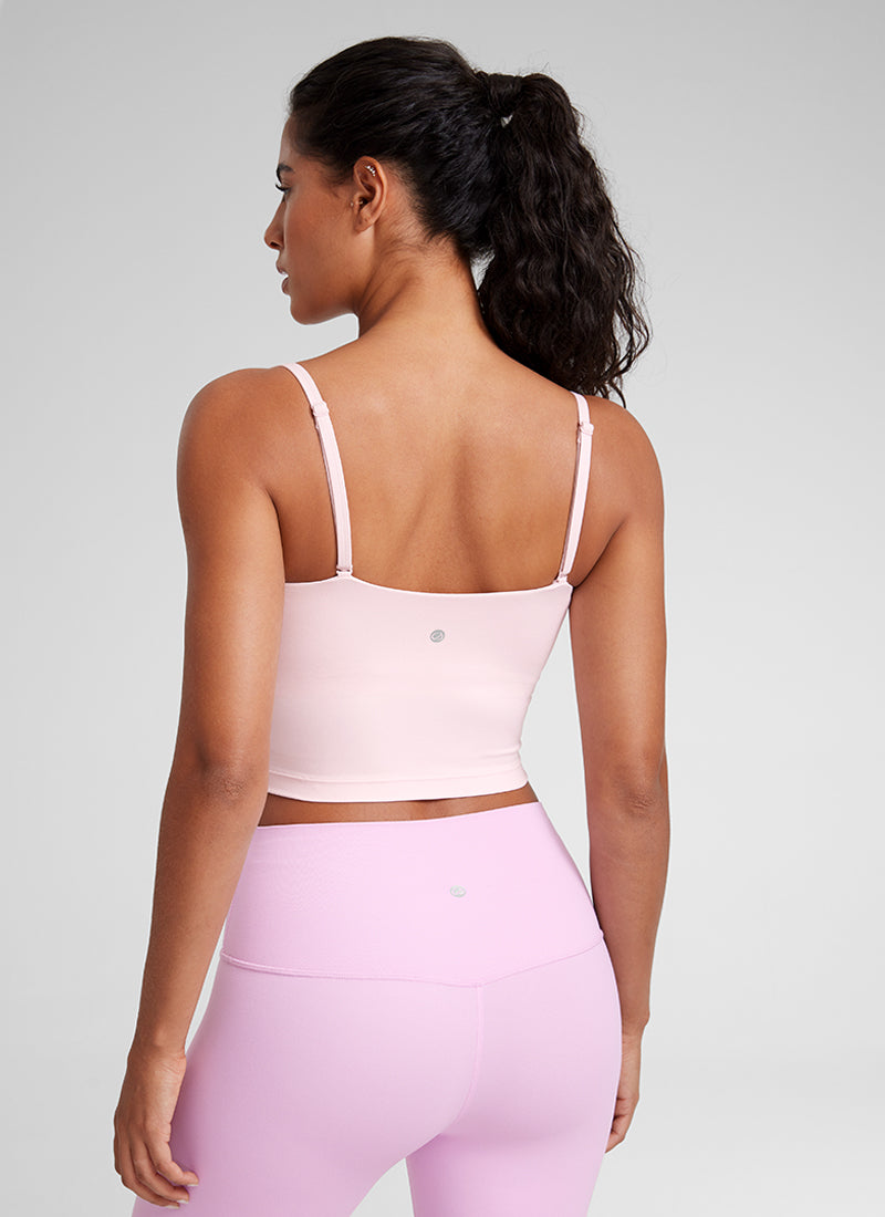 CRZ YOGA Butterluxe Sujetador Deportivo con Tirantes Finos para Mujer Rosa Fresa