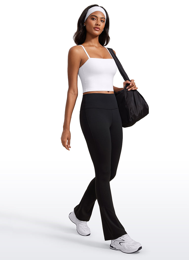 CRZ YOGA Butterluxe Sujetador Deportivo con Tirantes Finos para Mujer blanco