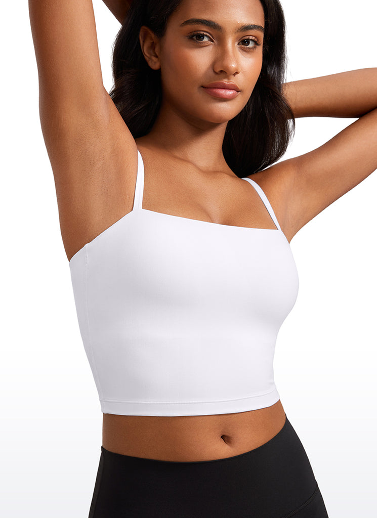 CRZ YOGA Butterluxe Sujetador Deportivo con Tirantes Finos para Mujer blanco