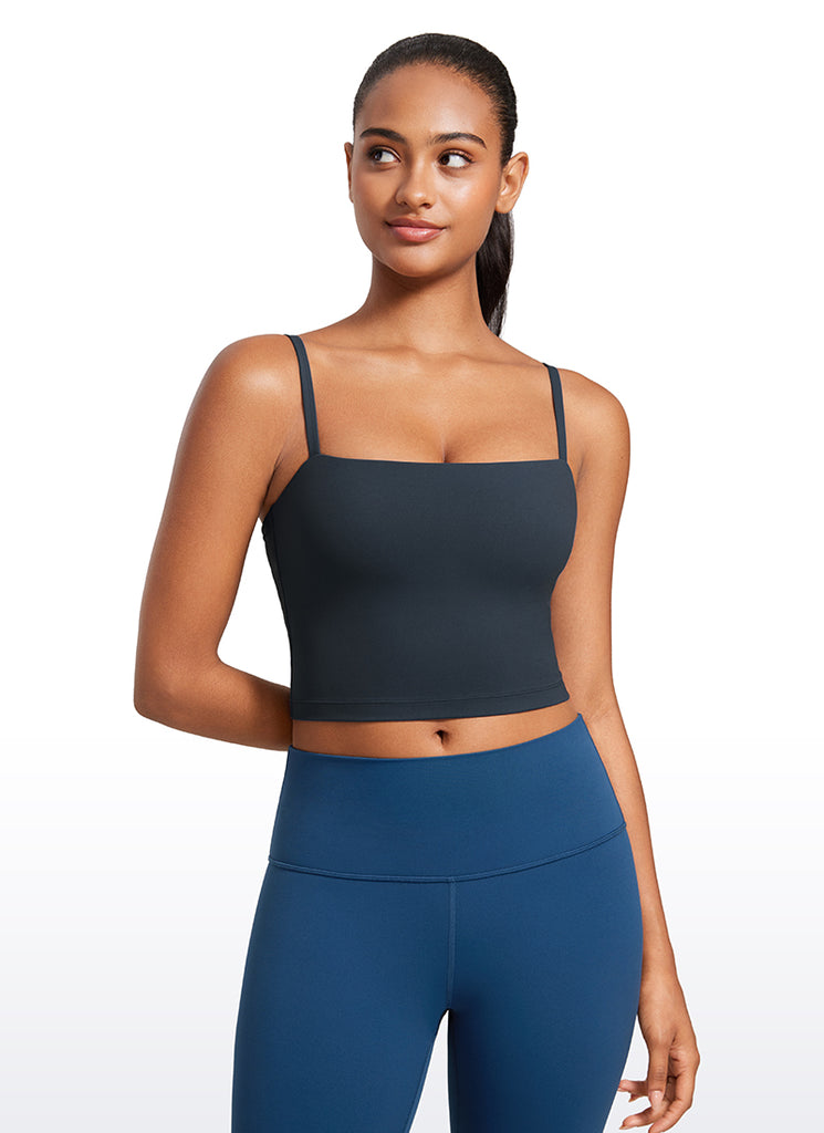 CRZ YOGA Butterluxe Sujetador Deportivo con Tirantes Finos para Mujer True Navy