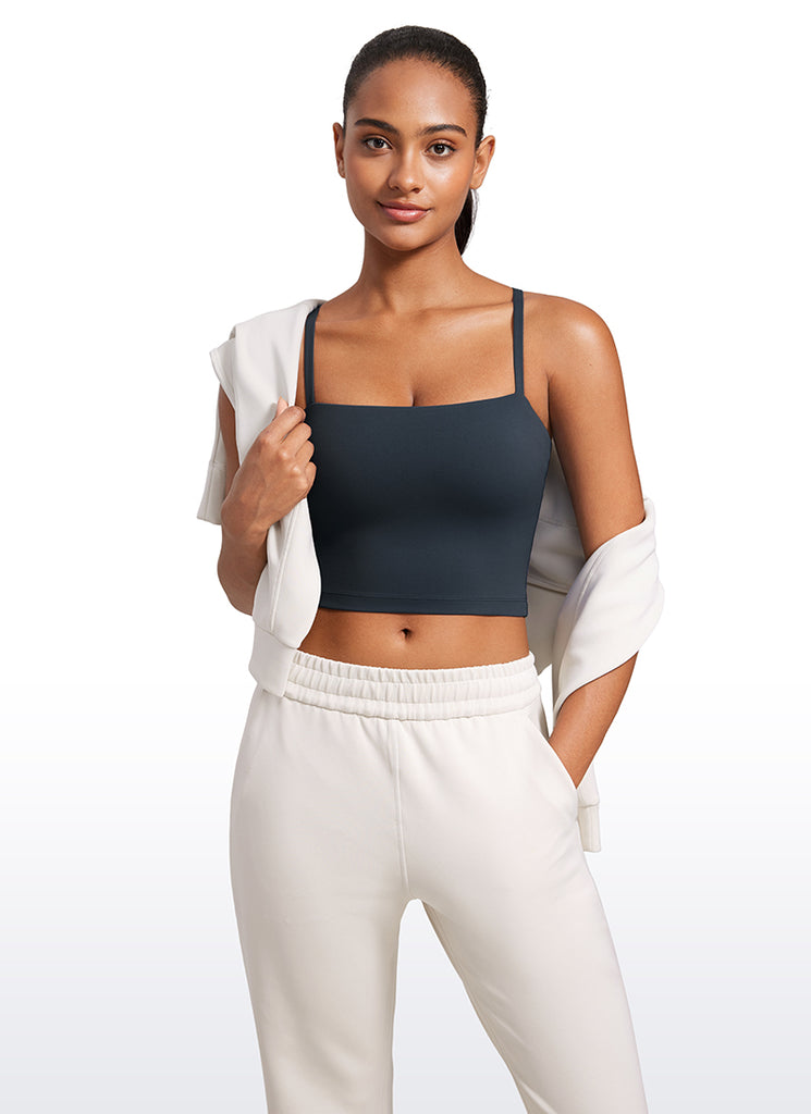 CRZ YOGA Butterluxe Sujetador Deportivo con Tirantes Finos para Mujer True Navy