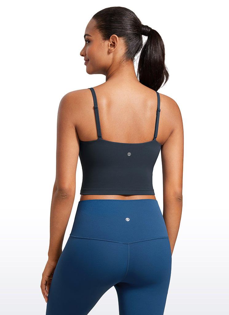 CRZ YOGA Butterluxe Sujetador Deportivo con Tirantes Finos para Mujer True Navy