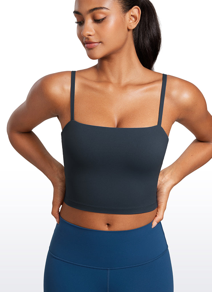 CRZ YOGA Butterluxe Sujetador Deportivo con Tirantes Finos para Mujer True Navy