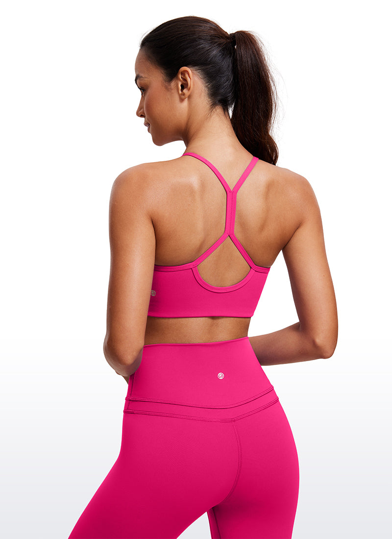 CRZ YOGA Mujer Sujetador Butterluxe con Tirantes Delgados Granito Rosa