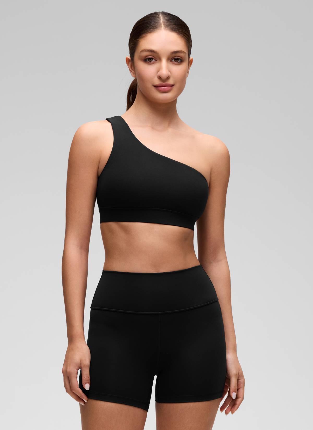 CRZ YOGA Butterluxe Sujetador Deportivo de un Hombro Negro
