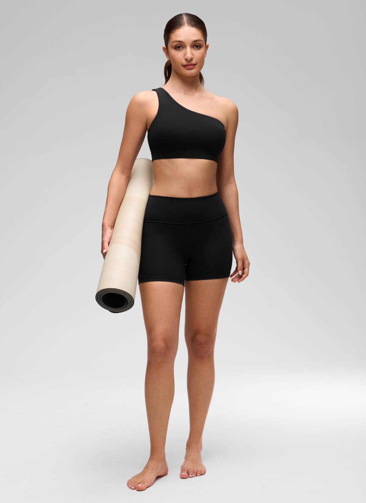 CRZ YOGA Butterluxe Sujetador Deportivo de un Hombro Negro