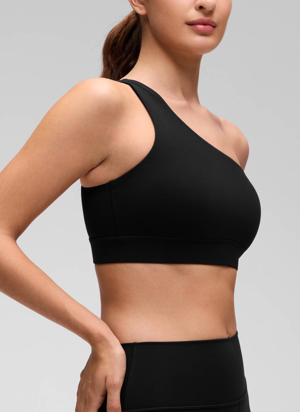 CRZ YOGA Butterluxe Sujetador Deportivo de un Hombro Negro