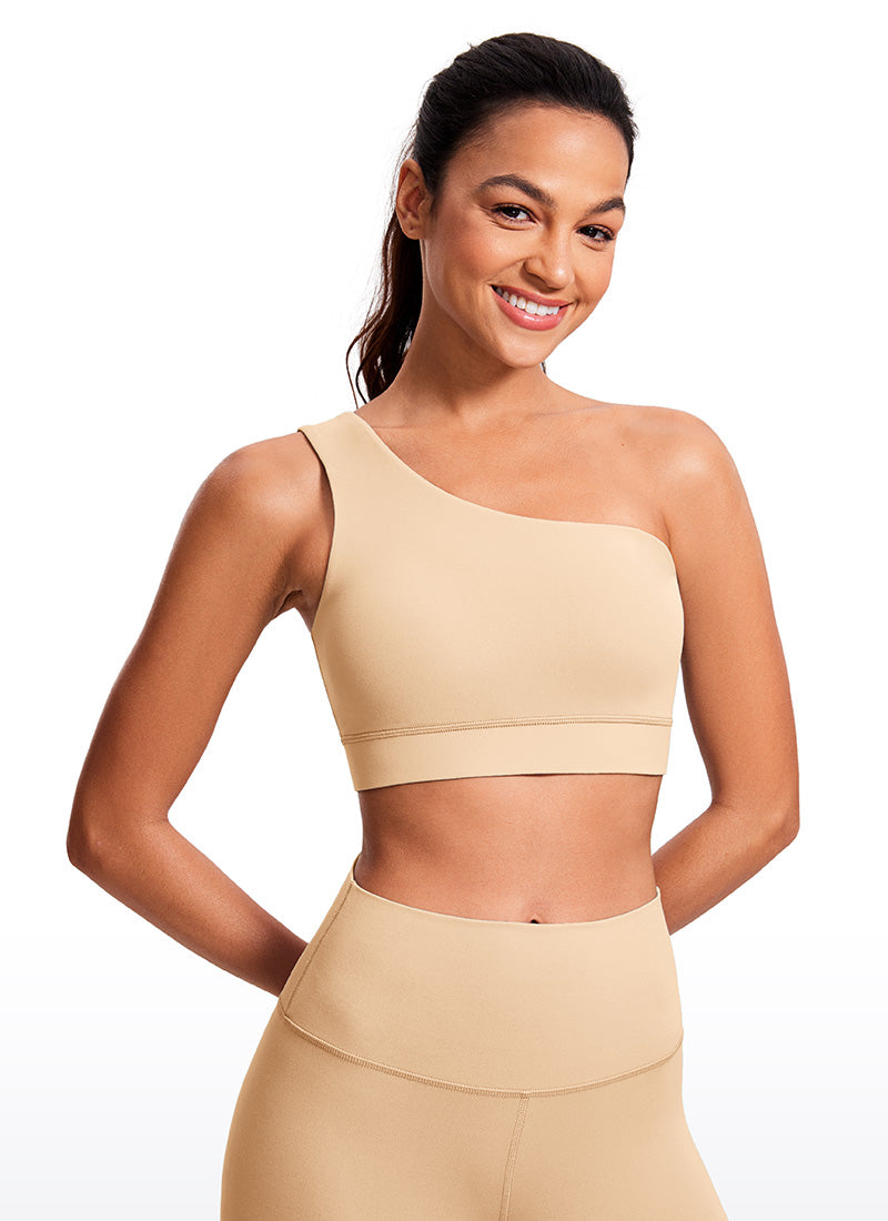 CRZ YOGA Butterluxe Sujetador Deportivo de un Hombro Batido De Bronceado