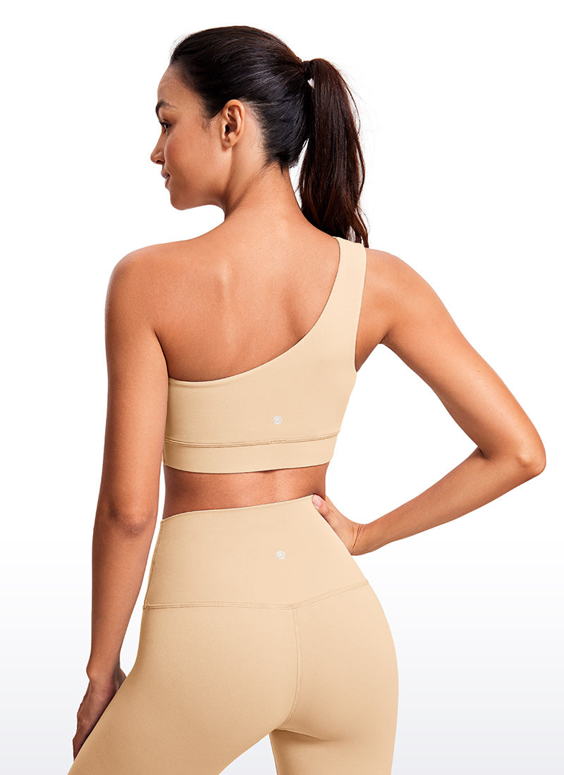 CRZ YOGA Butterluxe Sujetador Deportivo de un Hombro Batido De Bronceado