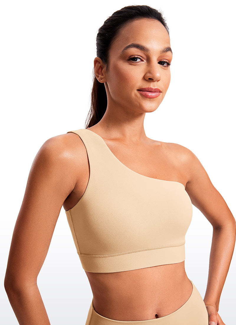 CRZ YOGA Butterluxe Sujetador Deportivo de un Hombro Batido De Bronceado