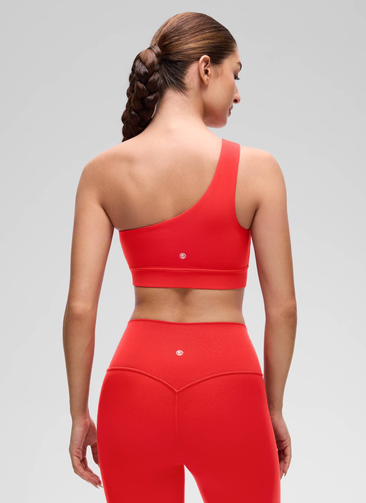 CRZ YOGA Butterluxe Sujetador Deportivo de un Hombro Rojo Profundo