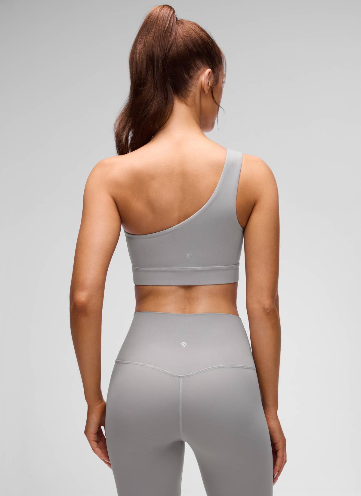 CRZ YOGA Butterluxe Sujetador Deportivo de un Hombro Gris Gaviota