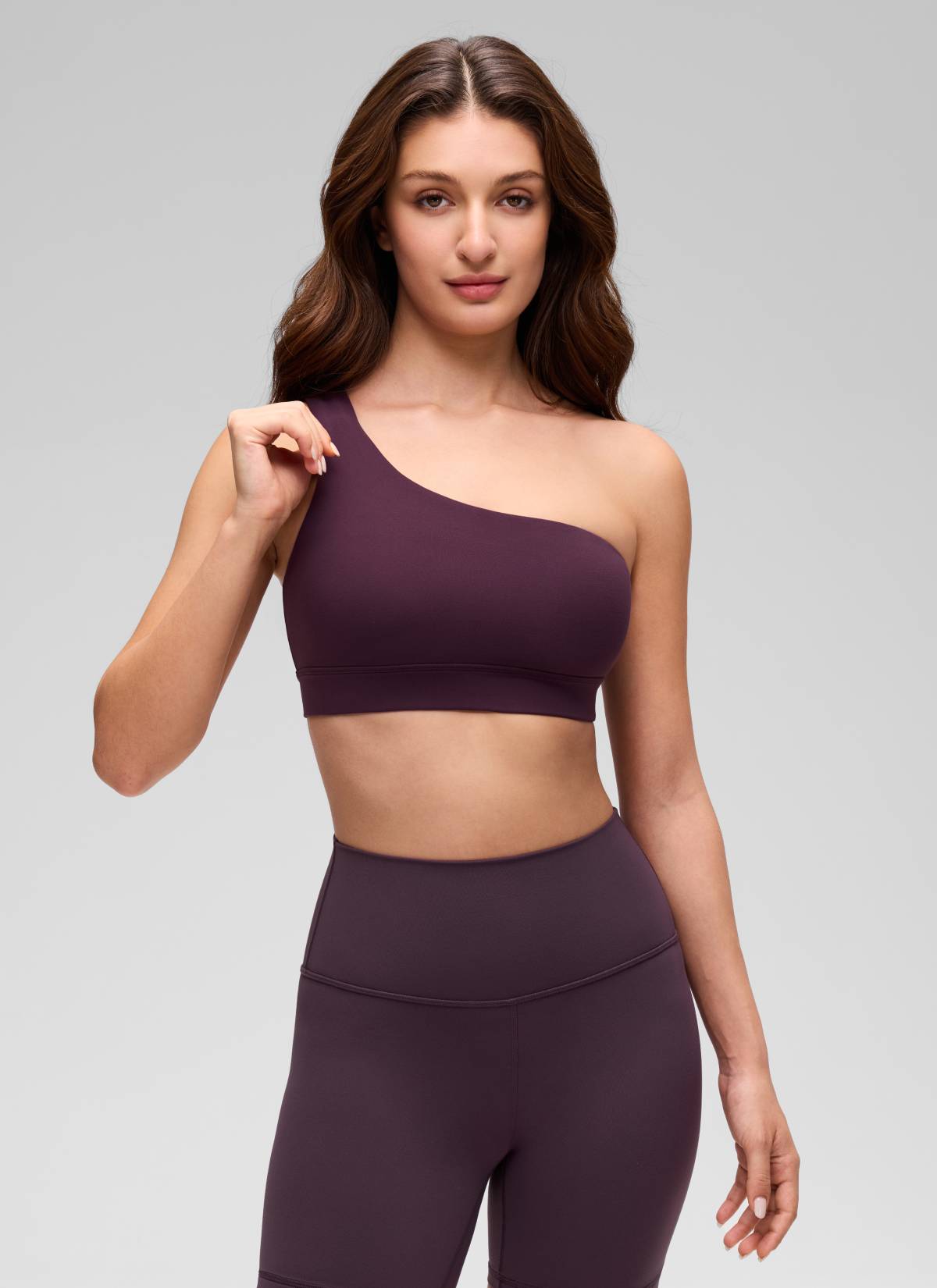CRZ YOGA Butterluxe Sujetador Deportivo de un Hombro Deep Purple
