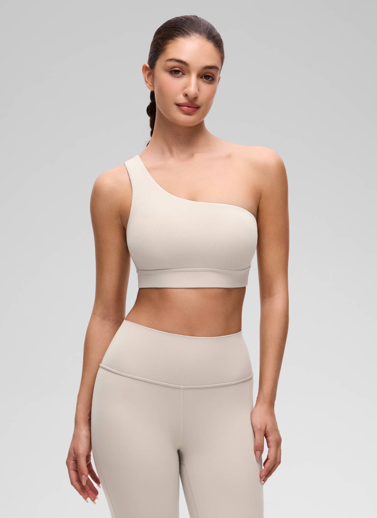CRZ YOGA Butterluxe Sujetador Deportivo de un Hombro Bronceado Mojave