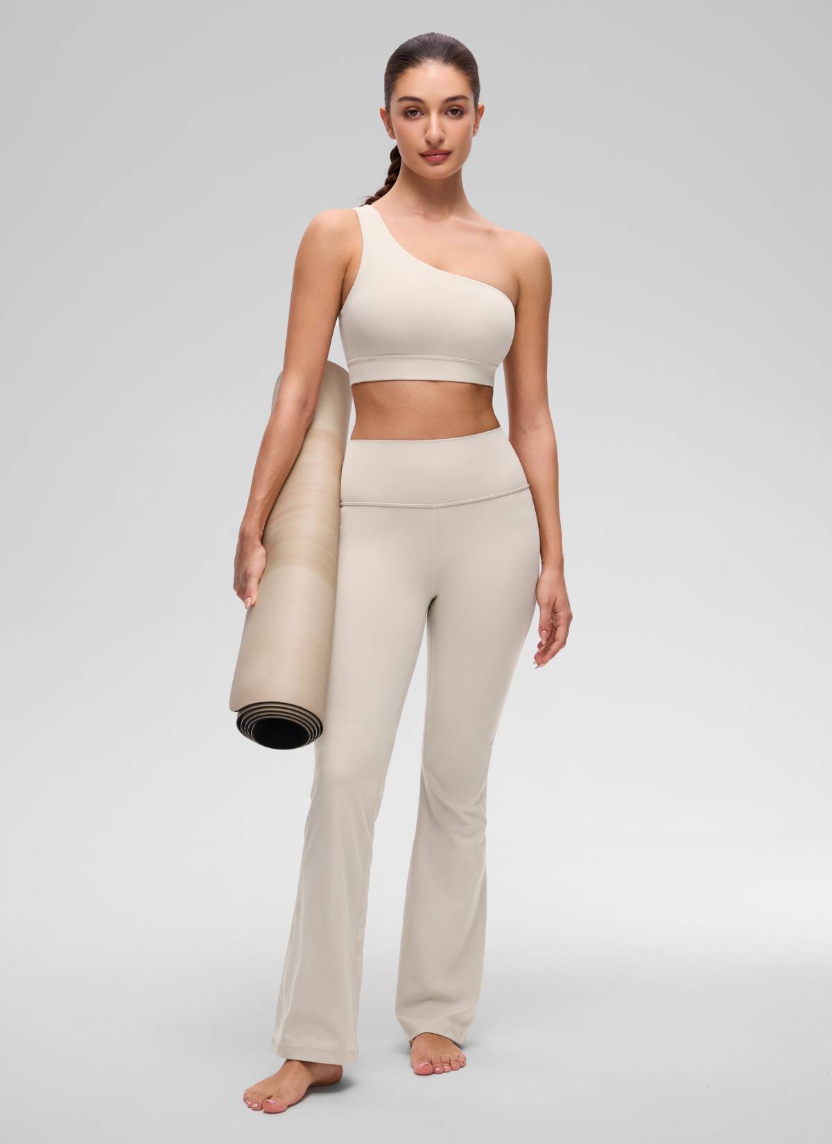CRZ YOGA Butterluxe Sujetador Deportivo de un Hombro Bronceado Mojave