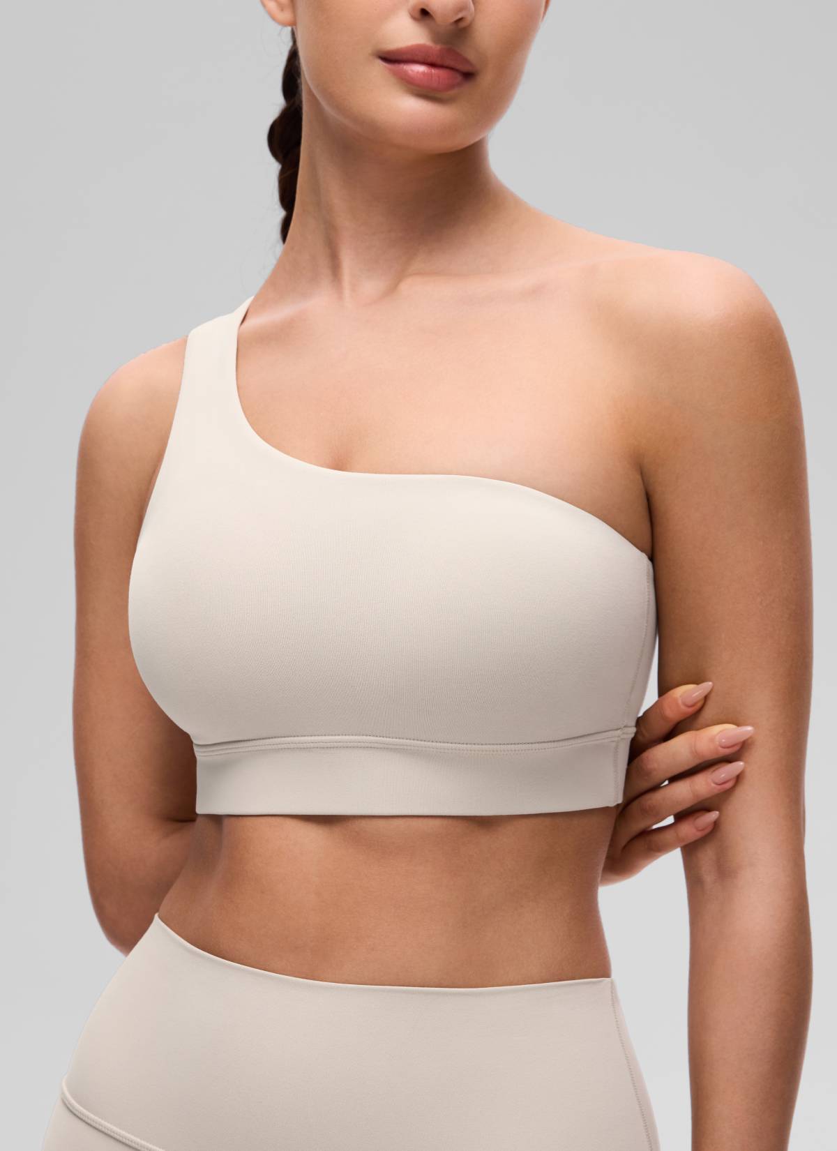CRZ YOGA Butterluxe Sujetador Deportivo de un Hombro Bronceado Mojave