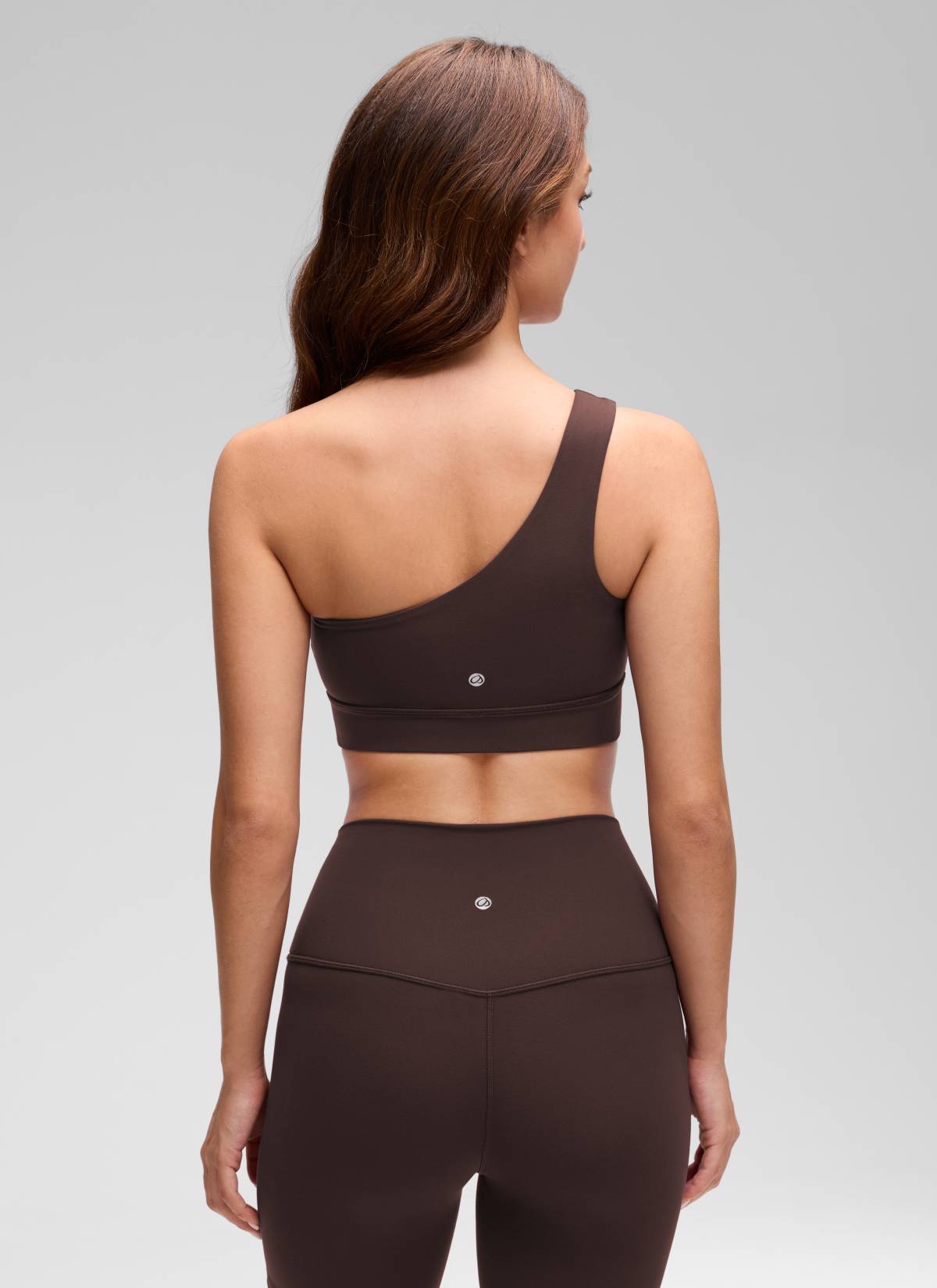 CRZ YOGA Butterluxe Sujetador Deportivo de un Hombro Marrón Fudge Caliente